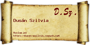 Dusán Szilvia névjegykártya